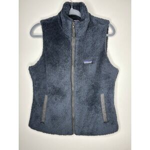 Patagonia Women's Los Gatos Fleece Vest Navy Blue Full Zip Size L